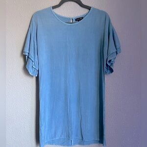 Style Envy Ruffled Sleeve Denim mini Dress